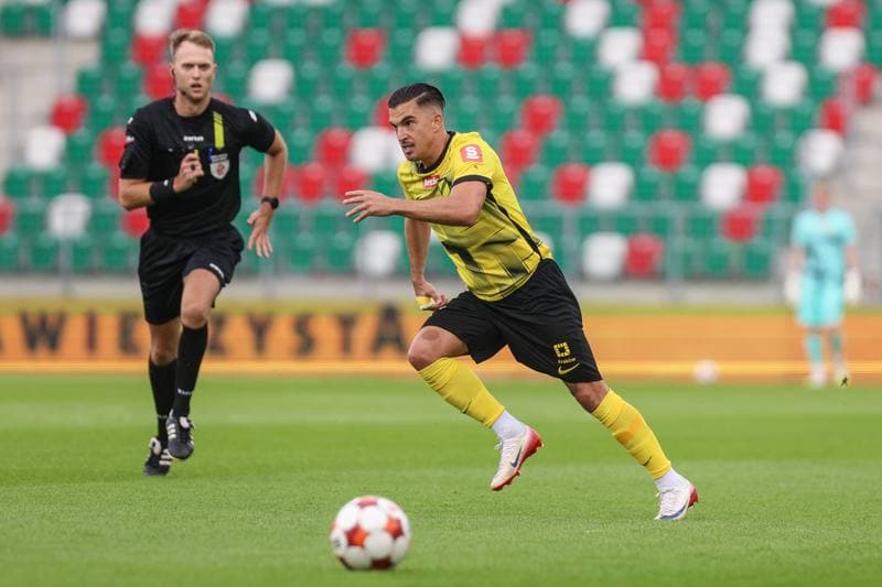 Football. Betclic I liga. Wieczysta Krakow - Pogon Siedlce. 27.07.2025