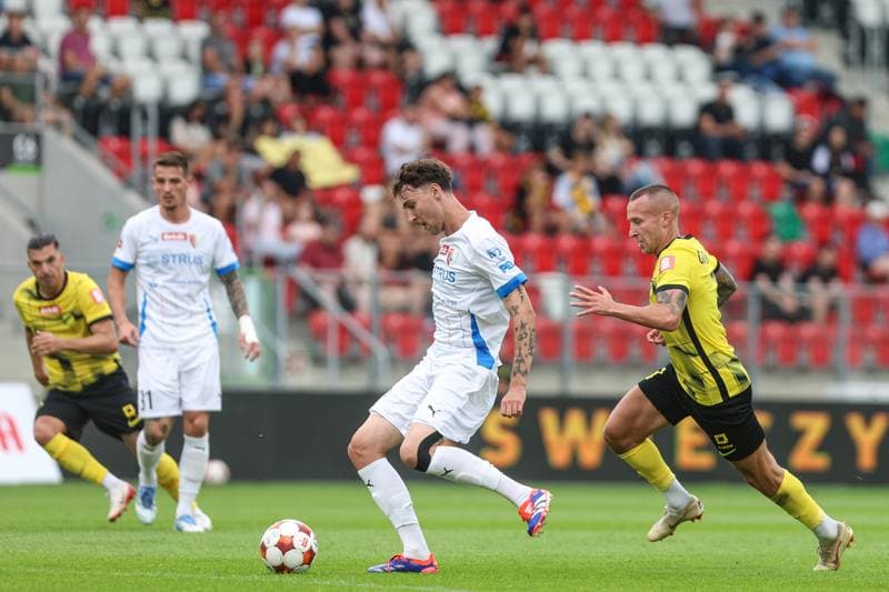 Football. Betclic I liga. Wieczysta Krakow - Pogon Siedlce. 27.07.2025