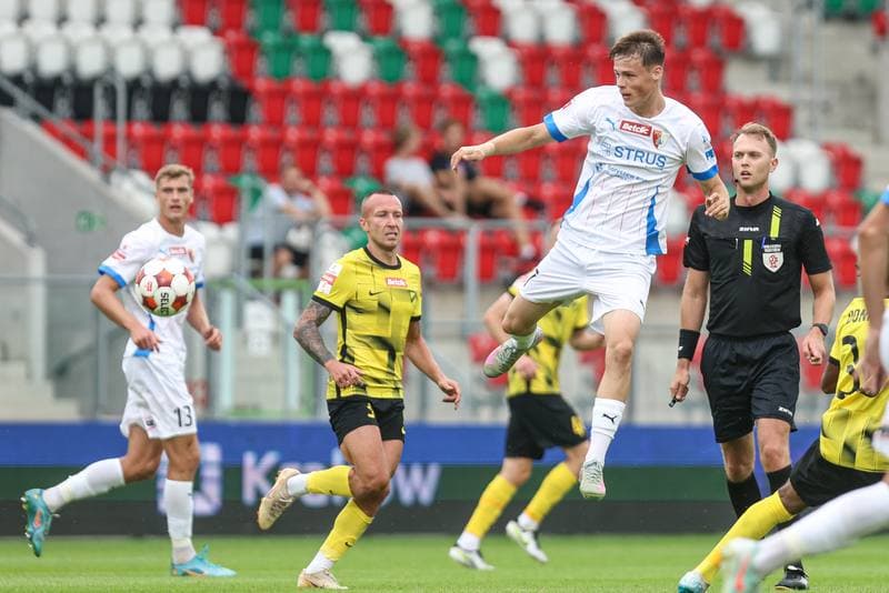 Football. Betclic I liga. Wieczysta Krakow - Pogon Siedlce. 27.07.2025