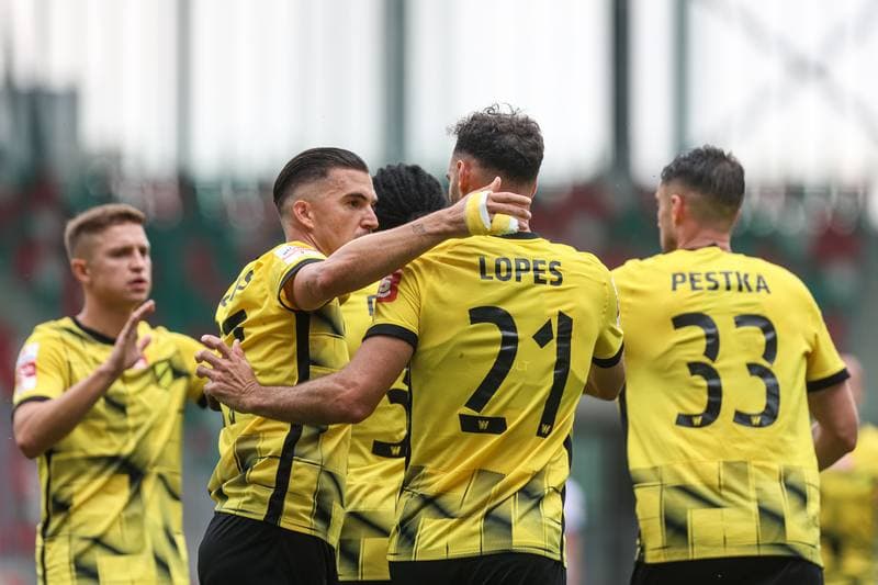 Football. Betclic I liga. Wieczysta Krakow - Pogon Siedlce. 27.07.2025