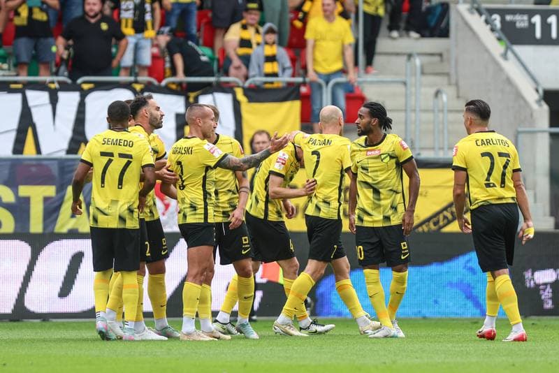 Football. Betclic I liga. Wieczysta Krakow - Pogon Siedlce. 27.07.2025