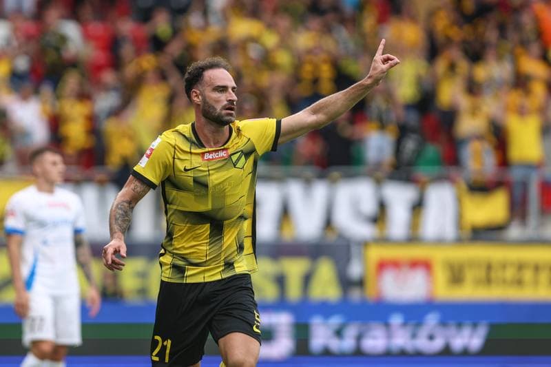Football. Betclic I liga. Wieczysta Krakow - Pogon Siedlce. 27.07.2025