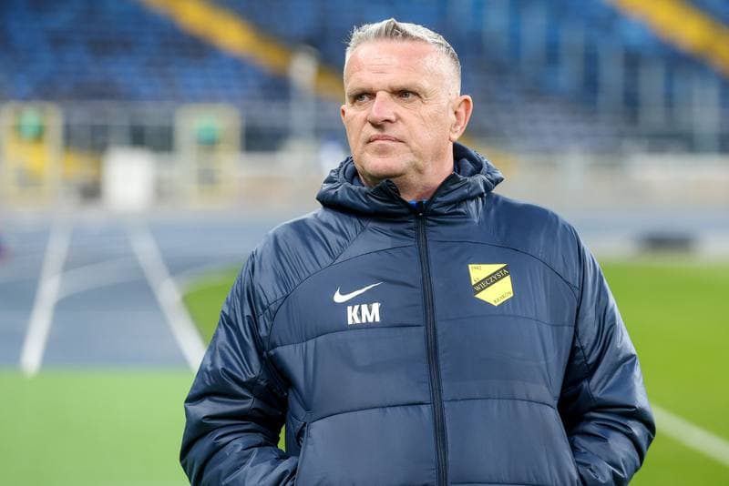 Football. Betclic I liga. Ruch Chorzow - Wieczysta Krakow. 11.04.2026