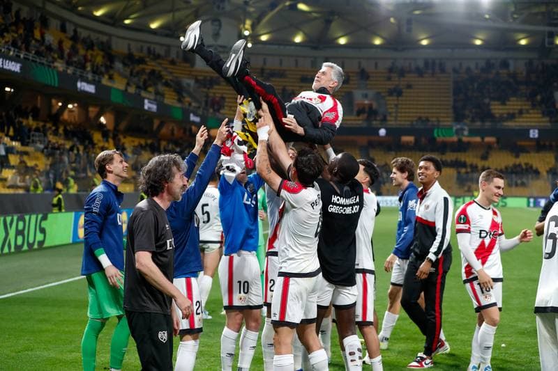 Football. UEFA Europa Conference League. AEK Athens - Rayo Vallecano. 16.04.2026