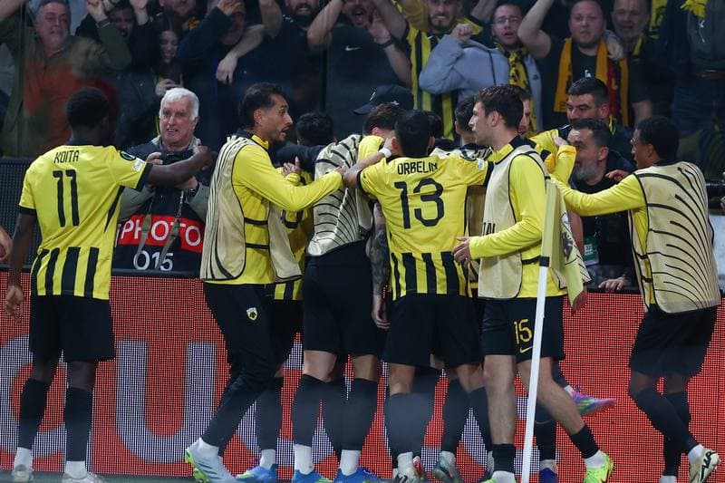 Football. UEFA Europa Conference League. AEK Athens - Rayo Vallecano. 16.04.2026