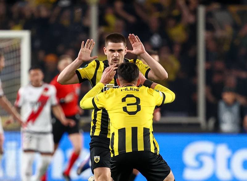Football. UEFA Europa Conference League. AEK Athens - Rayo Vallecano. 16.04.2026