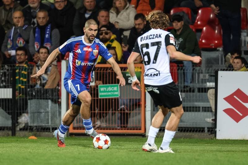 Football. Betclic I Liga. Puszcza Niepolomice - Polonia Bytom. 18.04.2026