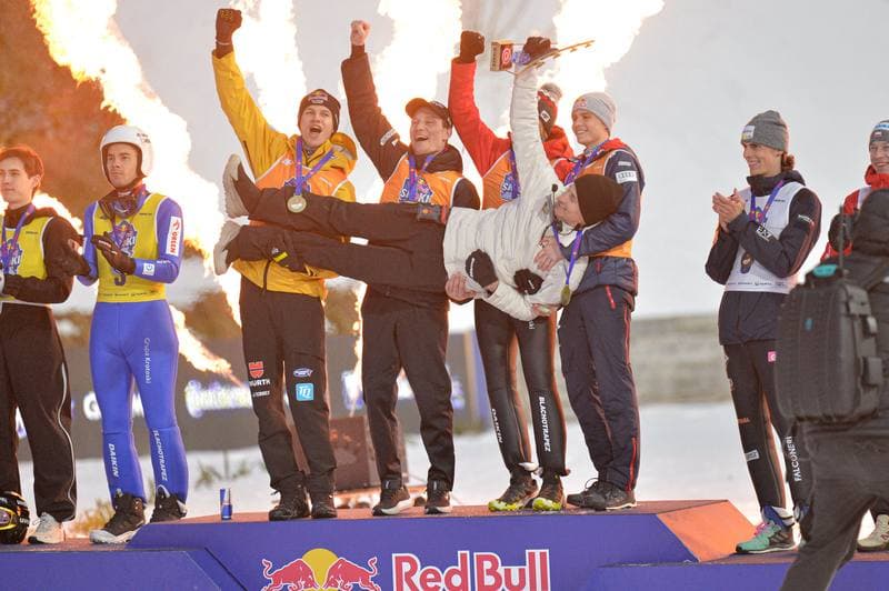 Ski Jumping. Red Bull Target Jumping. Day 1. 05.04.2025