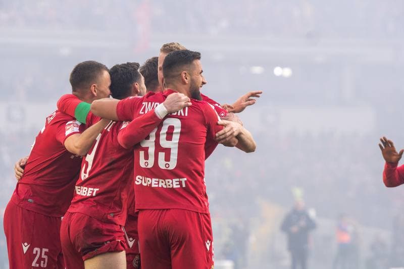 Football. Betlic 1 Liga. Ruch Chorzow - Wisla Krakow. 22.02.2025