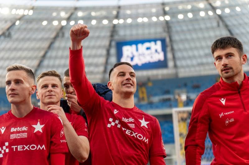 Football. Betlic 1 Liga. Ruch Chorzow - Wisla Krakow. 22.02.2025