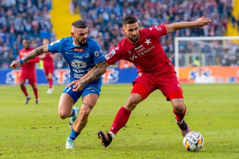 Football. Betlic 1 Liga. Ruch Chorzow - Wisla Krakow. 22.02.2025