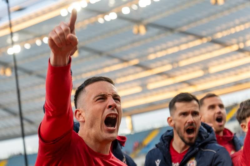 Football. Betlic 1 Liga. Ruch Chorzow - Wisla Krakow. 22.02.2025