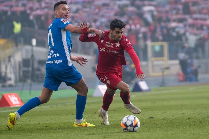 Football. Betlic 1 Liga. Ruch Chorzow - Wisla Krakow. 22.02.2025