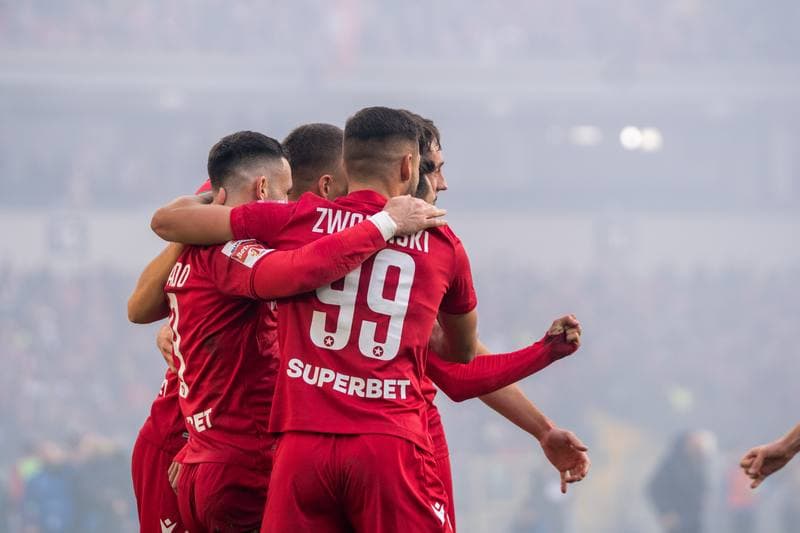 Football. Betlic 1 Liga. Ruch Chorzow - Wisla Krakow. 22.02.2025