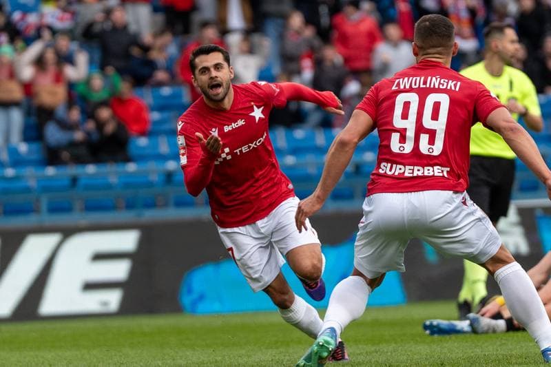 Football. Betlic 1 Liga. Wisla Krakow - Chrobry Glogow. 09.04.2025