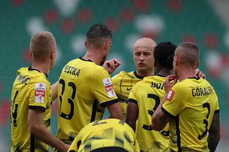Football. Betclic 1. Liga. Wieczysta Krakow - Pogon Siedlce. 27.07.2025
