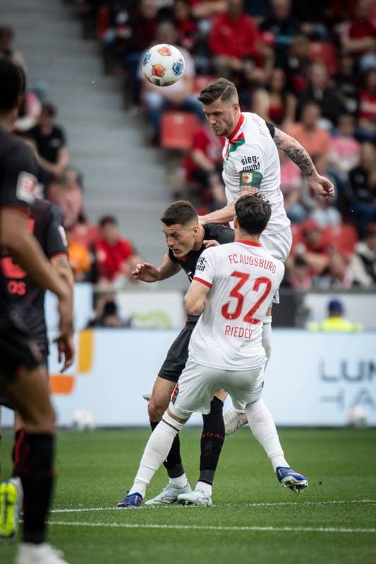 Football. German Bundesliga. Bayer 04 Leverkusen - FC Augsburg. 18.04.2026