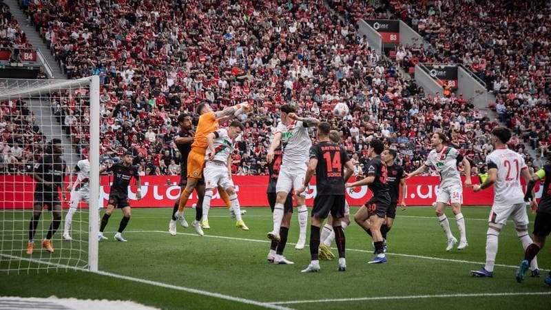 Football. German Bundesliga. Bayer 04 Leverkusen - FC Augsburg. 18.04.2026