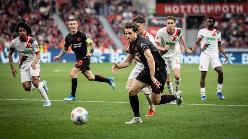 Football. German Bundesliga. Bayer 04 Leverkusen - FC Augsburg. 18.04.2026