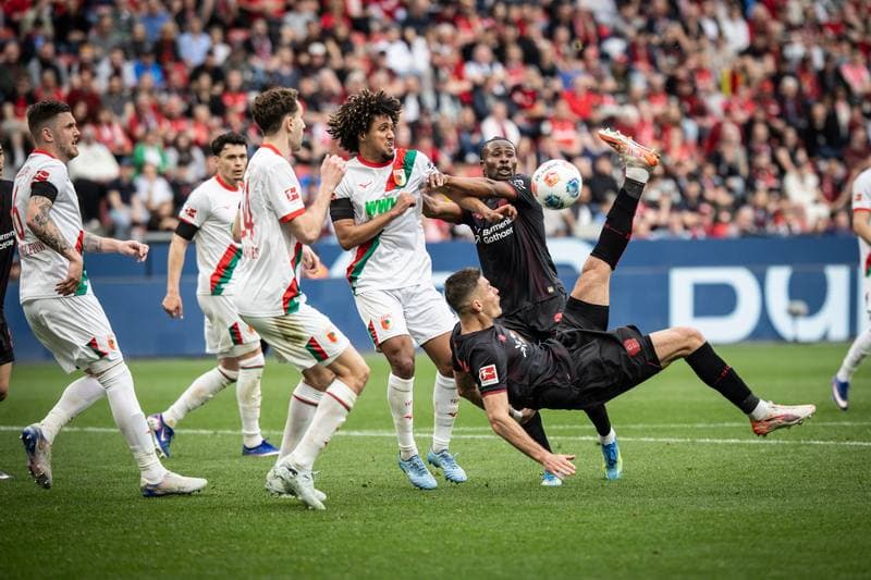 Football. German Bundesliga. Bayer 04 Leverkusen - FC Augsburg. 18.04.2026