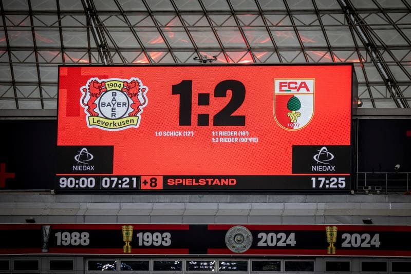 Football. German Bundesliga. Bayer 04 Leverkusen - FC Augsburg. 18.04.2026