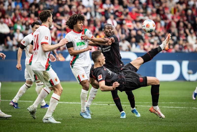 Football. German Bundesliga. Bayer 04 Leverkusen - FC Augsburg. 18.04.2026