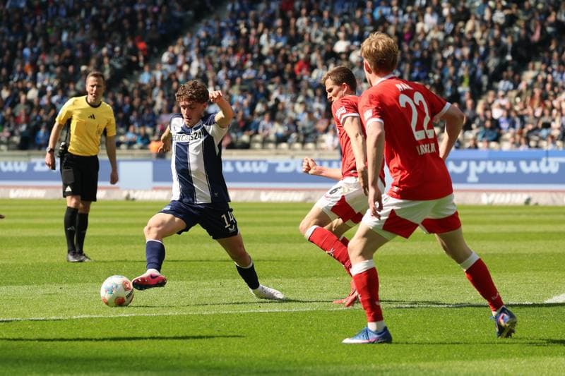 Football. 2. German Bundesliga. Hertha BSC - 1. FC Kaiserslautern. 11.04.2026