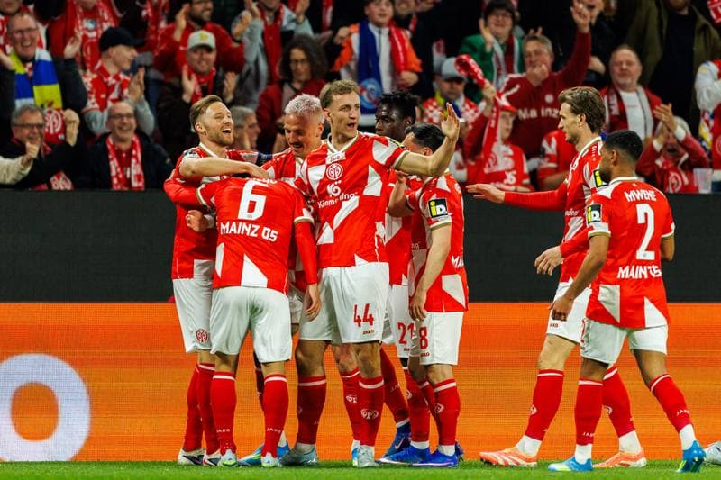 Football. UEFA Conference League. 1. FSV Mainz 05 - Racing Club de Strasbourg Alsace. 09.04.2026