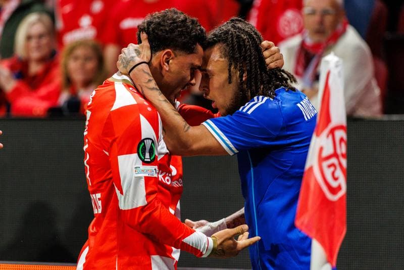 Football. UEFA Conference League. 1. FSV Mainz 05 - Racing Club de Strasbourg Alsace. 09.04.2026