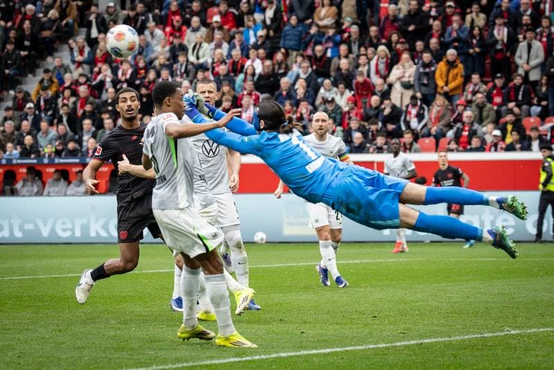 Football. German Bundesliga. Bayer 04 Leverkusen - VfL Wolfsburg. 04.04.2026