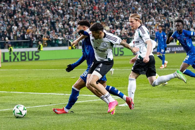 Football. Europa Conference League. Legia Warsaw - Chelsea. 10.04.2025