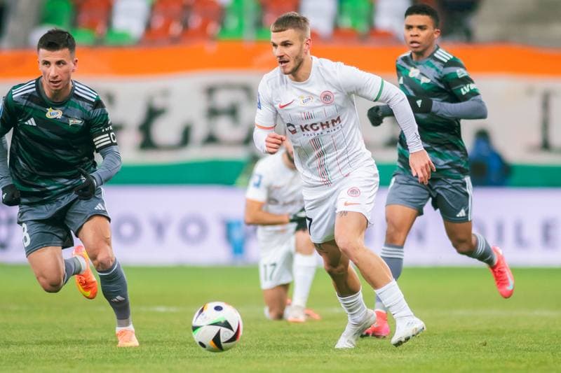 Football. PKO BP Ekstraklasa. Zaglebie Lubin - Lechia Gdansk. 17.02.2025