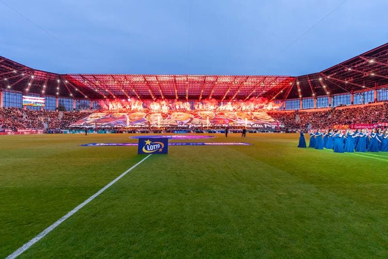 Football. PKO BP Ekstraklasa. Pogon Szczecin - Lech Poznan. 18.04.2026