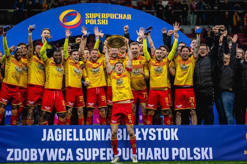 Football. Polish Supercup. Jagiellonia Bialystok - Wisla Krakow. 02.04.2025