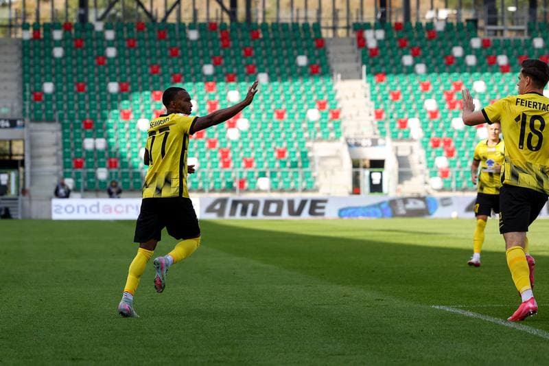 Football. Betclic 1 Liga. Wieczysta Krakow - Ruch Chorzow. 28.09.2025