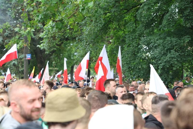 March under the slogan STOP IMMIGRATION. Warsaw. 19.07.2025
