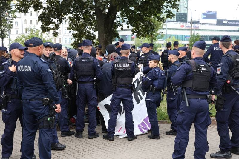 March under the slogan STOP IMMIGRATION. Warsaw. 19.07.2025