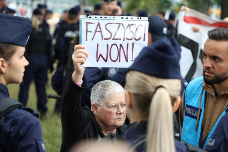 March under the slogan STOP IMMIGRATION. Warsaw. 19.07.2025