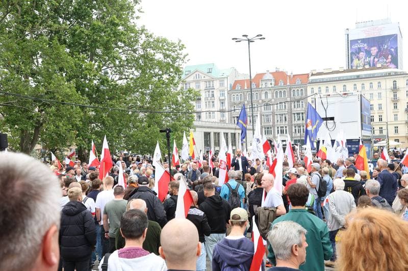 March under the slogan STOP IMMIGRATION. Warsaw. 19.07.2025
