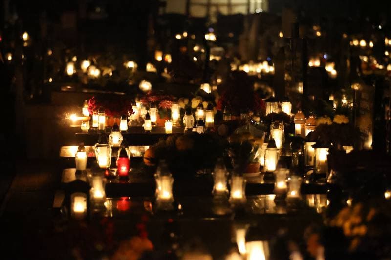 Cemetery at Night. Sierpc. 01.11.2025