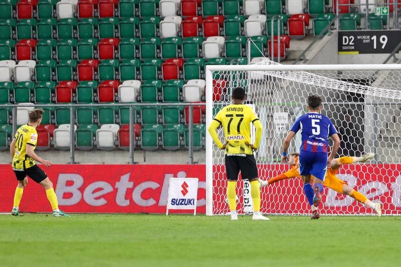 Football. Betclic 1 Liga. Wieczysta Krakow - Polonia Bytom. 23.04.2026