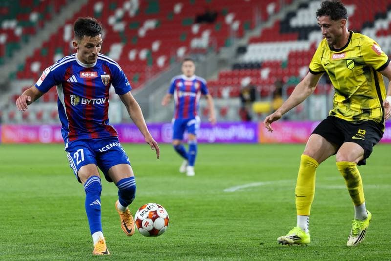Football. Betclic 1 Liga. Wieczysta Krakow - Polonia Bytom. 23.04.2026