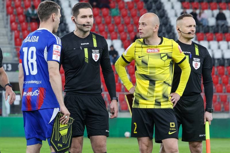 Football. Betclic 1 Liga. Wieczysta Krakow - Polonia Bytom. 23.04.2026