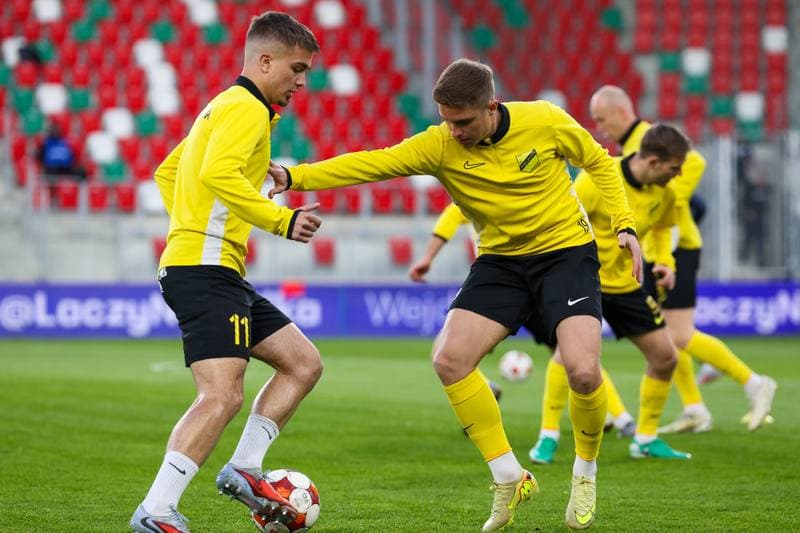 Football. Betclic 1 Liga. Wieczysta Krakow - Polonia Bytom. 23.04.2026