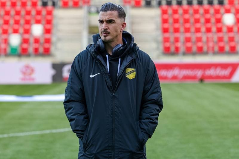 Football. Betclic 1 Liga. Wieczysta Krakow - Polonia Bytom. 23.04.2026