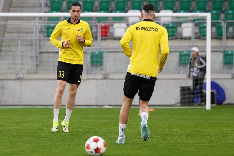 Football. Betclic 1 Liga. Wieczysta Krakow - Polonia Bytom. 23.04.2026