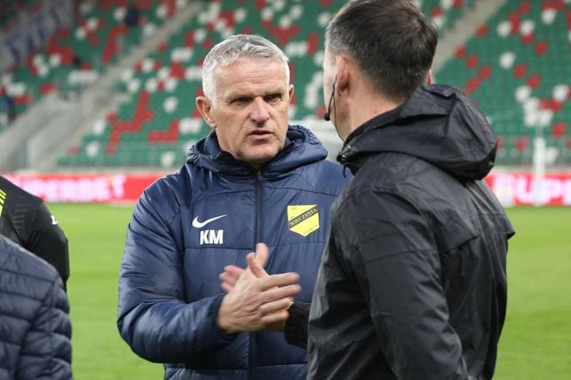 Football. Betclic 1 Liga. Wieczysta Krakow - Polonia Bytom. 23.04.2026