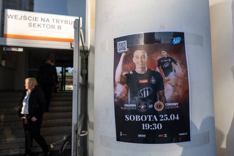 Football. Betclic 1 Liga. Polonia Warszawa - Chrobry Glogow. 25.04.2026