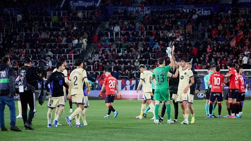 Football. La Liga. CA Osasuna - FC Barcelona. 02.05.2026