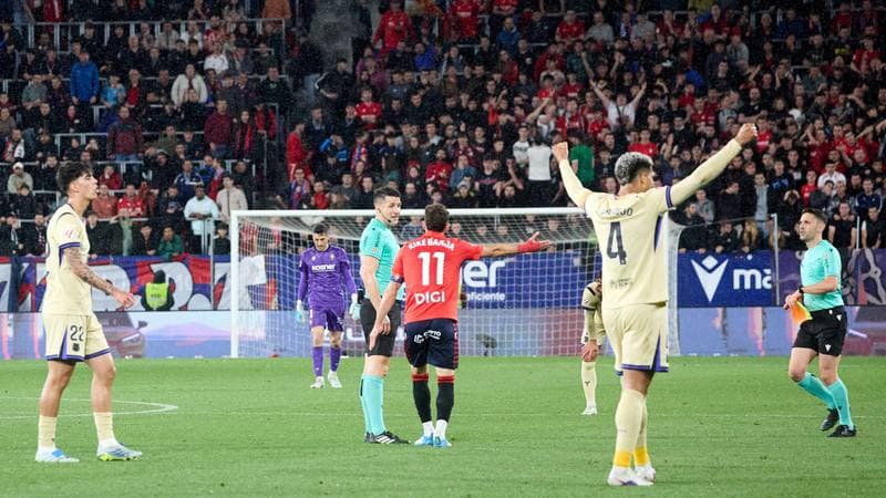 Football. La Liga. CA Osasuna - FC Barcelona. 02.05.2026